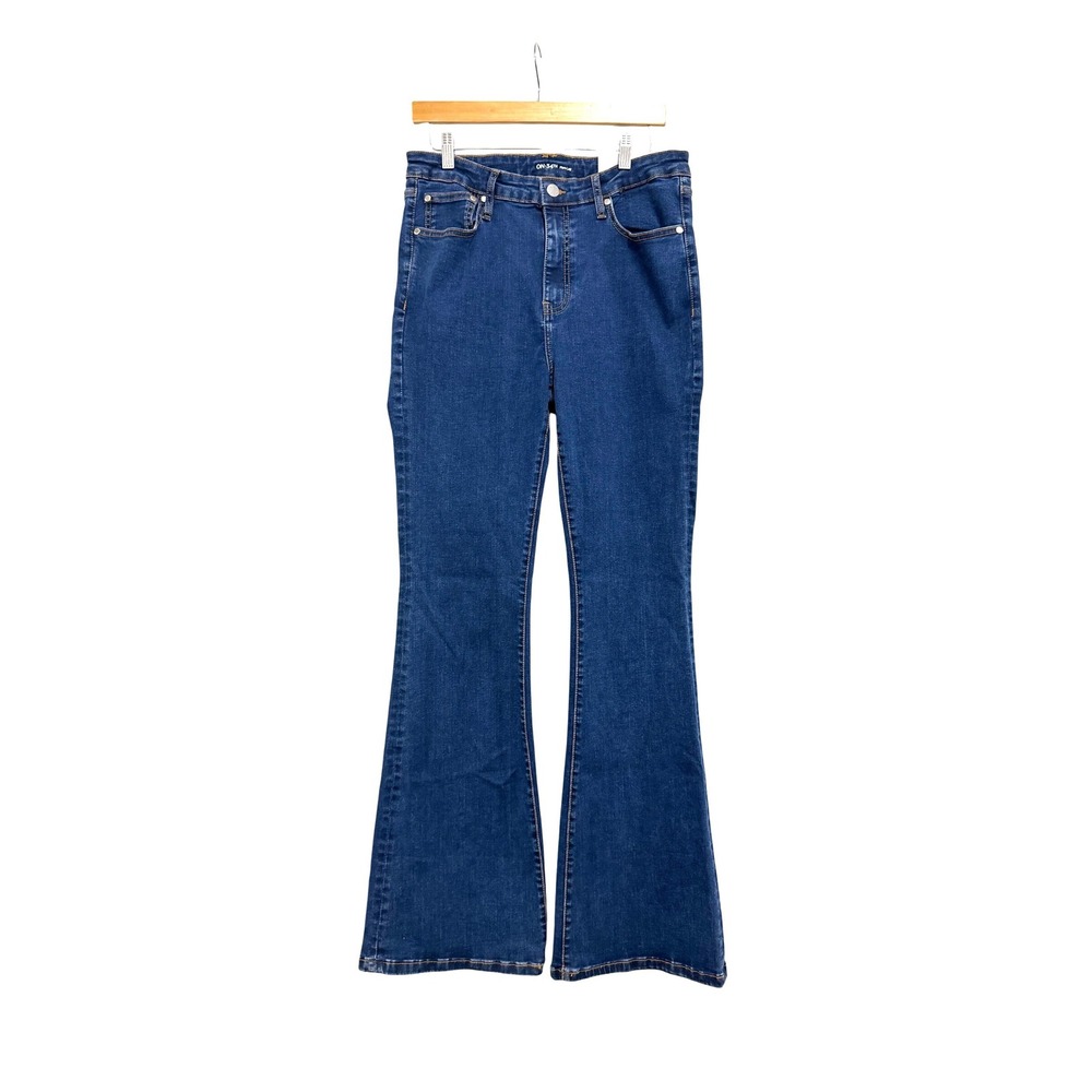On 34th Women's Flare Leg High Rise Dark Wash Denim Jeans Size 14/32 NEW